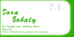 dora bobaly business card