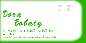 dora bobaly business card